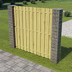 vidaXL Poteaux de gabion de jardin 2 pcs Acier galvanisé 20x20x190 cm