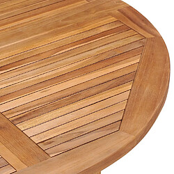 Acheter vidaXL Table à dîner de jardin pliable Ø110x75 cm Bois massif de teck