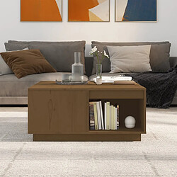 Avis ComfortXL Table Basse Marron Miel 80x81x36,5 Cm Bois Massif De Pin