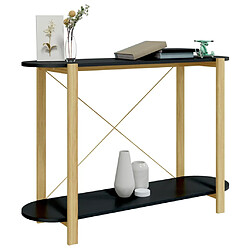 Avis vidaXL Table console Noir 110x38x75 cm Bois d'ingénierie