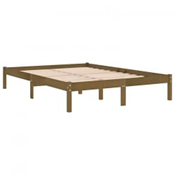 Acheter vidaXL Cadre de lit sans matelas marron miel 120x200 cm bois massif