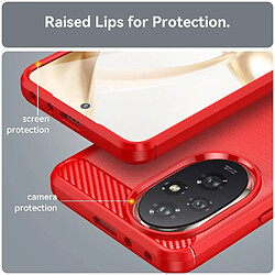 Avis Htdmobiles Coque pour Honor 200 5G - housse etui silicone gel carbone + film ecran - ROUGE