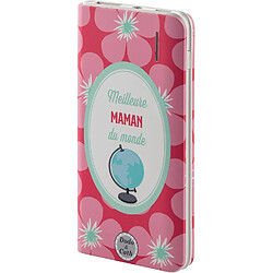 SANAG Dodo Et Cat Powerbank 4000 Mah De La Marque Dodo Et Cath En Rose Avec Un Design De Fleurs Et De Typographie. Capacité De 2 À 3 Charges Multicolore Dcpwb005