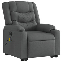 Avis vidaXL Fauteuil inclinable de massage électrique Gris foncé Tissu