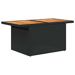 Acheter vidaXL Salon de jardin 6 pcs avec coussins noir résine tressée acacia