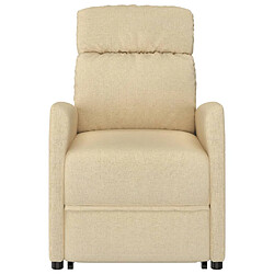 Avis vidaXL Fauteuil Crème Tissu