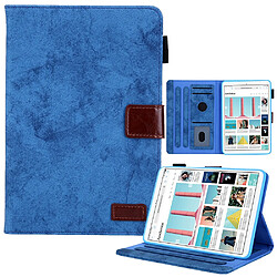 Etui en PU avec support et porte-cartes bleu pour votre Apple iPad mini (2021)