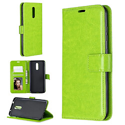 Wewoo Housse Coque Etui à rabat horizontal pour Nokia 3.2 Crazy Horse Texture avec supportfentes cartesportefeuille et cadre photo Vert