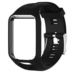 Bracelet en silicone souple noir pour votre TomTom Sport Runner 2/3