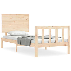 vidaXL Cadre de lit sans matelas bois de pin massif