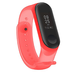 Acheter Wewoo Bracelet pour montre connectée Bande de en silicone coloré translucide Xiaomi Mi Band 3 & 4 rouge