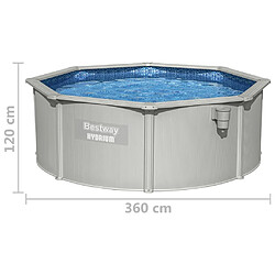 Bestway Piscine encadrée hors sol ronde Hydrium 360x120 cm pas cher