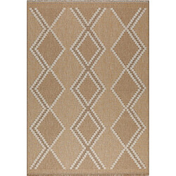 Jardindeco Tapis intérieur extérieur aspect jute jaune Tijuana 9048 180 x 67 cm.