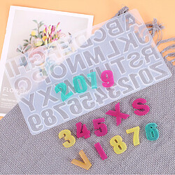 Avis Résine Silicone moules Alphabet numéro Silicone moule avec paillettes paillettes, porte-clés, épingles à vis pour la fabrication d'artisanat en résine