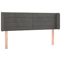 Avis Maison Chic Tête de lit scandinave à LED,meuble de chambre Gris foncé 147x16x78/88 cm Velours -MN68446