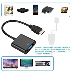 Avis Convertisseur vidéo câble adaptateur 720p / 1080p HDMI mâle à VGA femelle Adaptateur convertisseur vidéo pour ordinateur