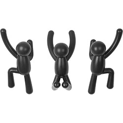 Umbra Patère bonhomme Buddy (Lot de 3) noir.