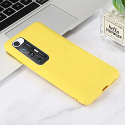 Coque en silicone souple avec sangle jaune pour votre Xiaomi Mi 10S