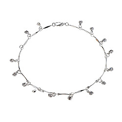 Bracelet Femme fille de Cheville Argent or Strass