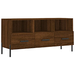 vidaXL Meuble TV chêne marron 102x36x50 cm bois d'ingénierie