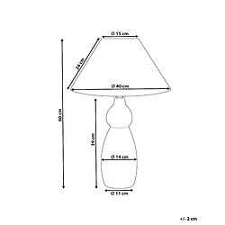 Avis Beliani Lampe à poser en céramique bleu et blanc 60 cm MATINA