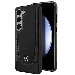 Mercedes Coque pour Samsung Galaxy S23 Cuir Véritable Bords Surélevés Noir