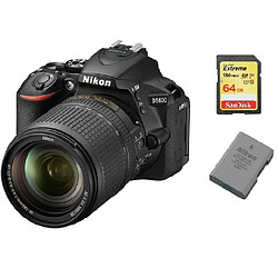 NIKON D5600 KIT AF-S 18-140mm F3.5-5.6G ED VR DX + 64GB SD card + EN-EL14A Battery