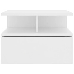 Avis vidaXL 800406 Tables de chevet flottantes 2 pcs Blanc Bois ingénierie