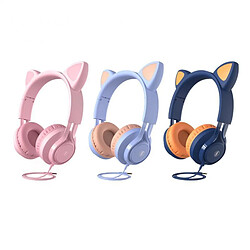 Yonis Casque Audio Enfant Oreilles De Chat Violettes