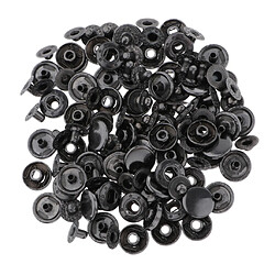 30x Bouton Pression Bouton Pression Bouton Pour Veste En Cuir Jean Sac Noir 12mm