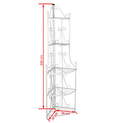 Acheter vidaXL Étagère d’angle pour plantes en blanc