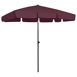 Maison Chic Parasol Jardin | Parasol de plage rouge bordeaux 200x125 cm - GKD68257