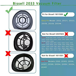 Acheter Filtre à vide de remplacement pour Bissell, bâton léger sans sac, série 2033, 1611508