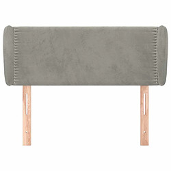 Avis Maison Chic Tête de lit moderne avec oreilles pour chambre - Décoration de lit Gris clair 83x23x78/88 cm Velours -MN29416