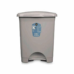 Avis BigBuy Home Poubelle à pédale Gris Plastique 30 L (4 Unités)