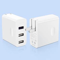 Wewoo Chargeur de voyage adaptateur USB d'origine pour Huawei 4.5V / 5A charge rapide 3, iPad, iPhone, Galaxy, Huawei, Xiaomi, LG, HTC, Macbook & plus blanc