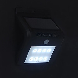 Wewoo LED Avec panneau solaire Lumière blanche imperméable de mur de sonde de mouvement de 8 LEDs IP65 avec le pas cher