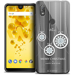 Caseink Coque Housse Etui Wiko View 2 (6.0 ) [Crystal Gel HD Collection Noël 2017 Design Christmas Balls - Souple - Ultra Fin - Imprimé en France]