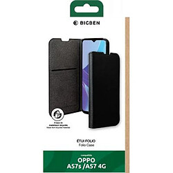 Bigben Etui Folio Wallet noir pour Oppo A57 / A57S - 65% Plastique recyclé Certifié GRS