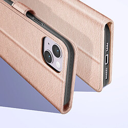 Avizar Housse iPhone 14 Clapet Portefeuille Fonction Support Vidéo Rose Gold pas cher