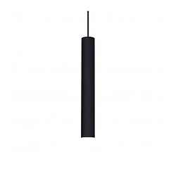 Ideal Lux Suspension design Tube Aluminium Noir 1 ampoule 55cm