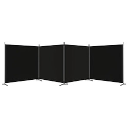 Avis vidaXL Cloison de séparation 4 panneaux Noir 698x180 cm Tissu