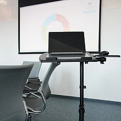 Hjh Office Table haute/Support ordinateur portable à rouleaux VM-SL noir pas cher