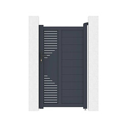 Habitat Et Jardin Portillon en aluminium Jean - 100 x 173 cm - Anthracite