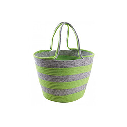 Aubry Gaspard Sac cabas fluo en corde et en coton.