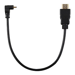 Wewoo Câble d'adaptateur de connecteur mâle plaqué or positif HDMI de 30 cm 4K HDMI vers micro HDMI