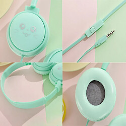 GUPBOO Casque pour enfants avec micro Casque de musique stéréo 3,5 mm Candy Casque filaire Casques pour enfants pour tablette iPad