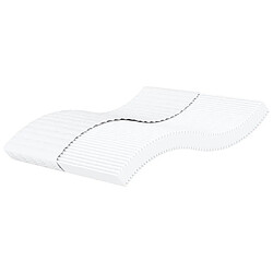 vidaXL Matelas en mousse blanc 160x220 cm dureté H2 H3