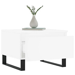 Avis vidaXL Table basse blanc 50x46x35 cm bois d'ingénierie