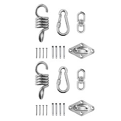 Ensemble De 24 Ultimate Hanging Kit Mount Plate Spring Spring Swivel Hook For Hamac Chairs